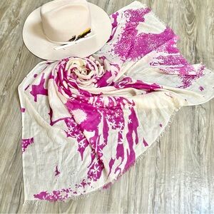 SILK boho scarf/wrap w resort vacay shabby chic vibe